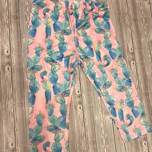 Pink and Blue cactus Pants Size 10/12